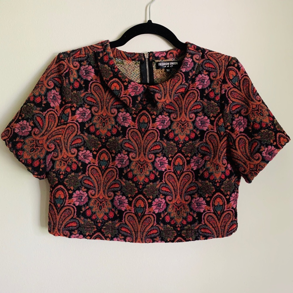3 for $30!! Fashion Union Jacquard crop top ASOS